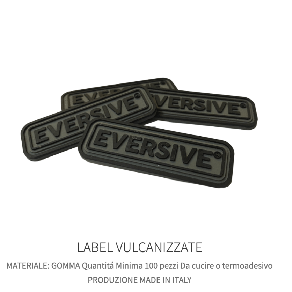 Label vulcanizzate personalizzate in gomma